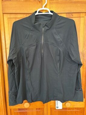 Phoenix Black Quarter‑Zip Athletic Pullover Plus 2X or 3X NWT Thumbholes